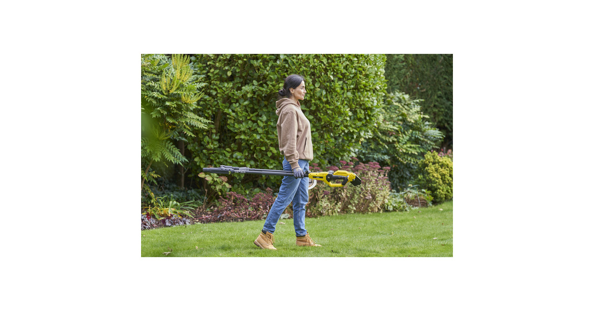 Stanley18V FATMAX V20 accu-takkenschaar - 2Ah accu  (Geel/zwart,  Accu en oplader inbegrepen, telescopische steel)