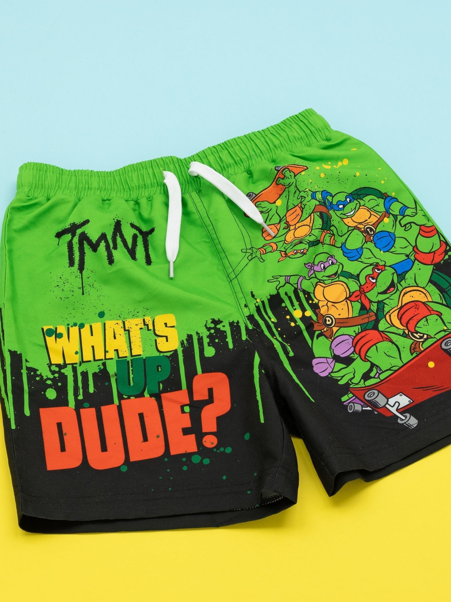 Vanilla Underground Boys - Meisjeszwemshort met luizen en luipaard- en ninjaschildpaddenprint