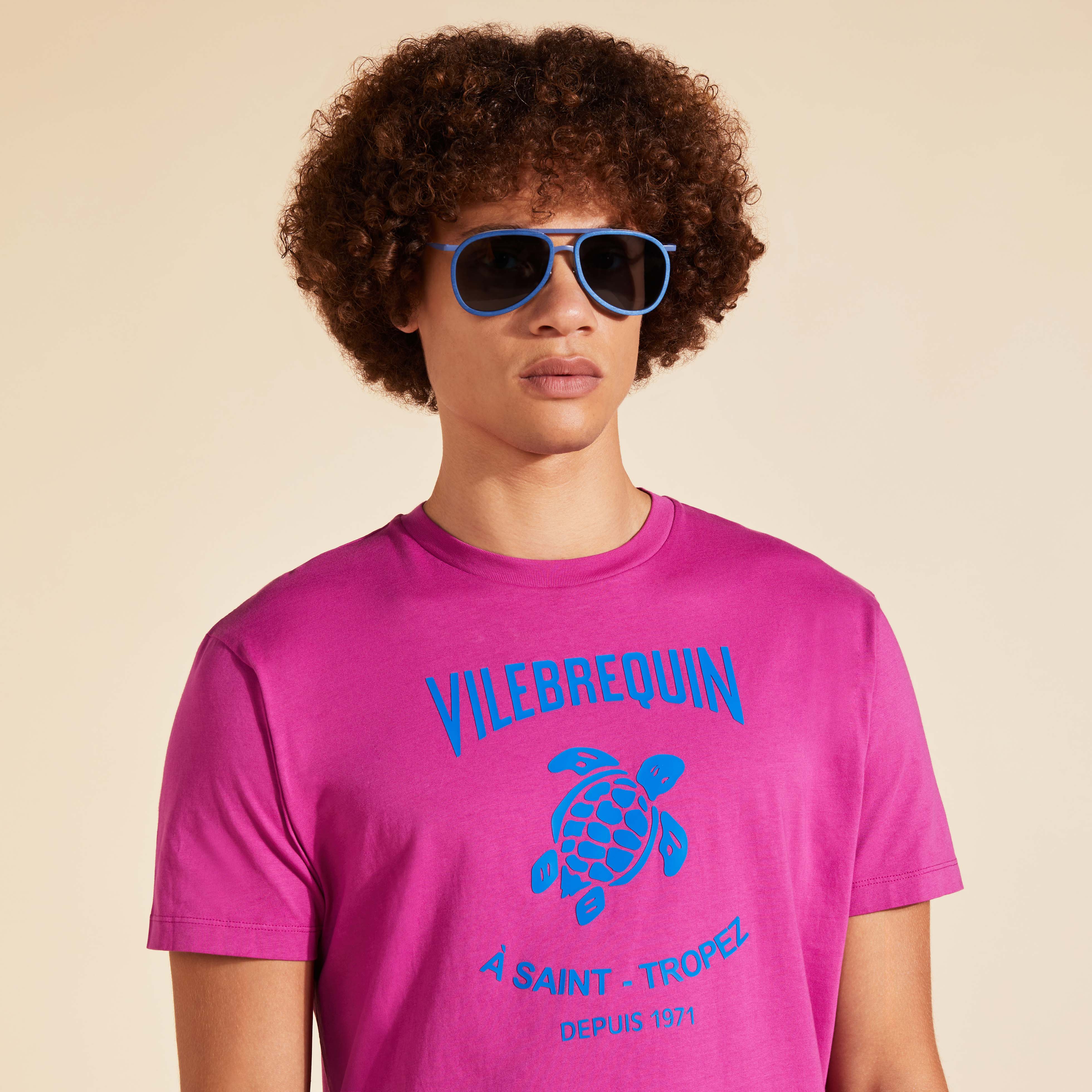 T-Shirt en Coton Imprimé Logo Tortue Homme Imprimé Logo Tortue
