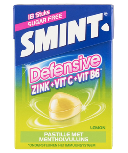 Smint Defensive Lemon Suikervrij Pastille 18ST