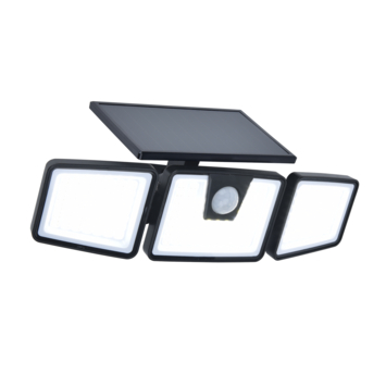 LUTEC wandlamp Briti Solar zwart 6W met bewegingssensor