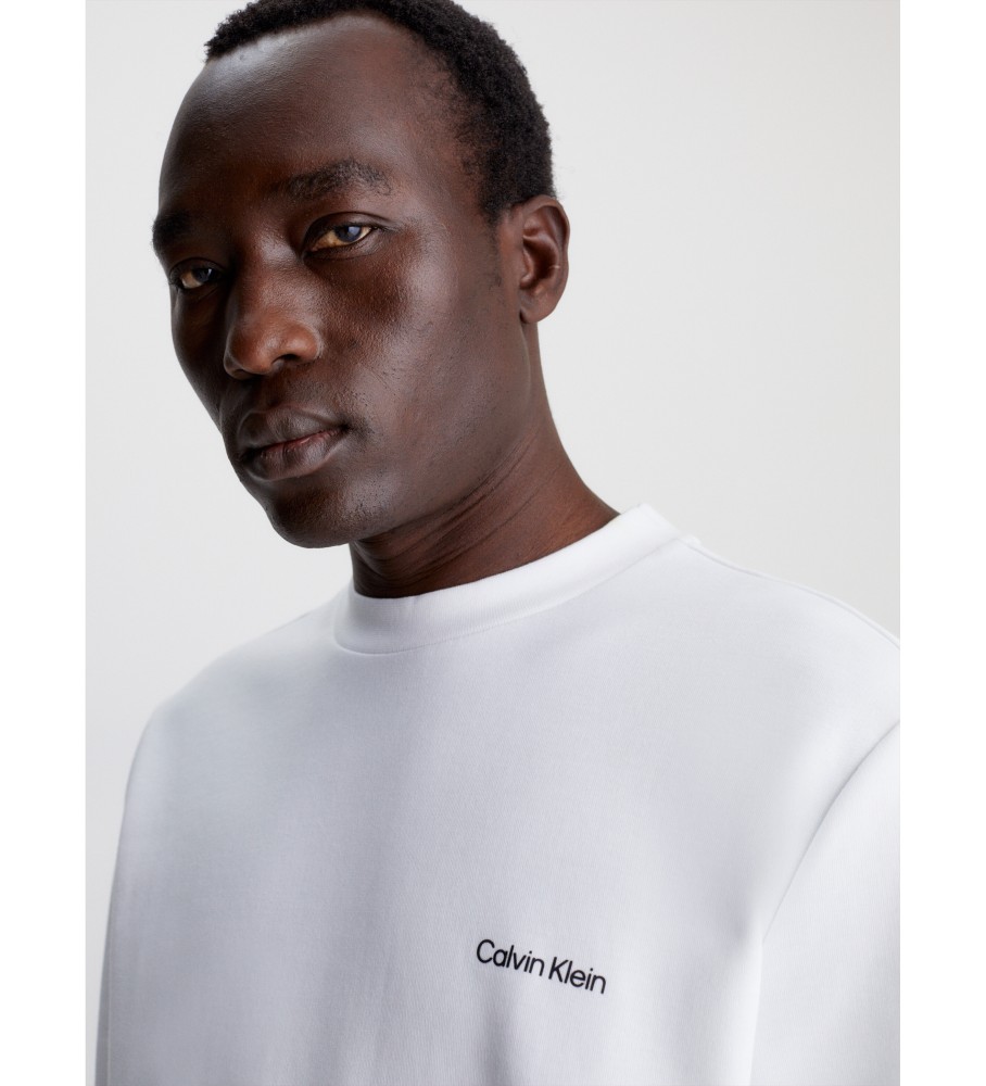 Moletom Calvin Klein em poliéster reciclado, branco