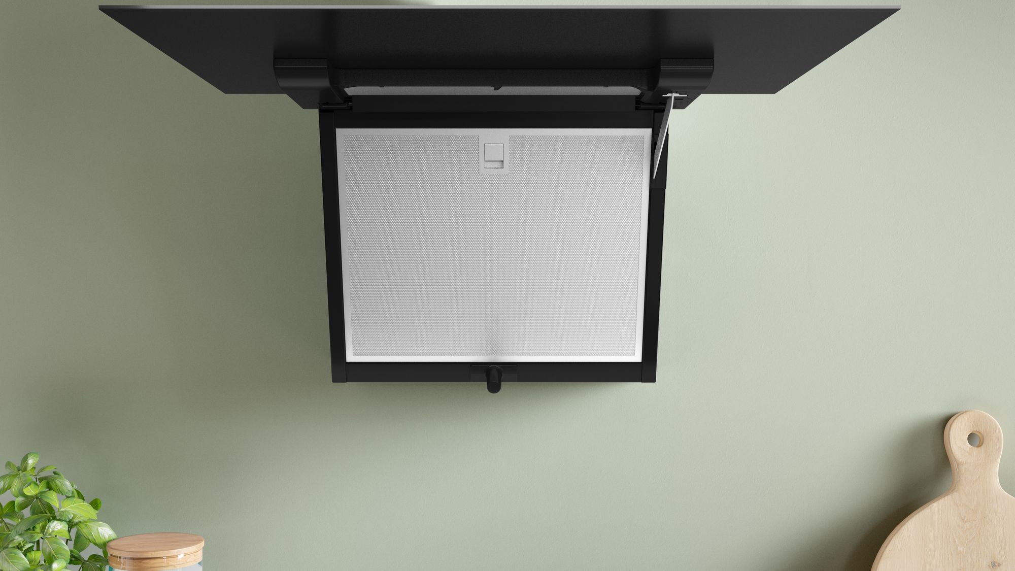 Coifa de parede decorativa Série 4, 60 cm, vidro preto, DWK67FN60