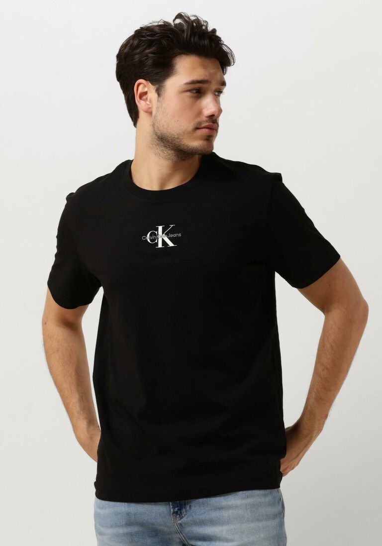 CALVIN KLEIN zwarte calvin klein t-shirt monologo regular tee