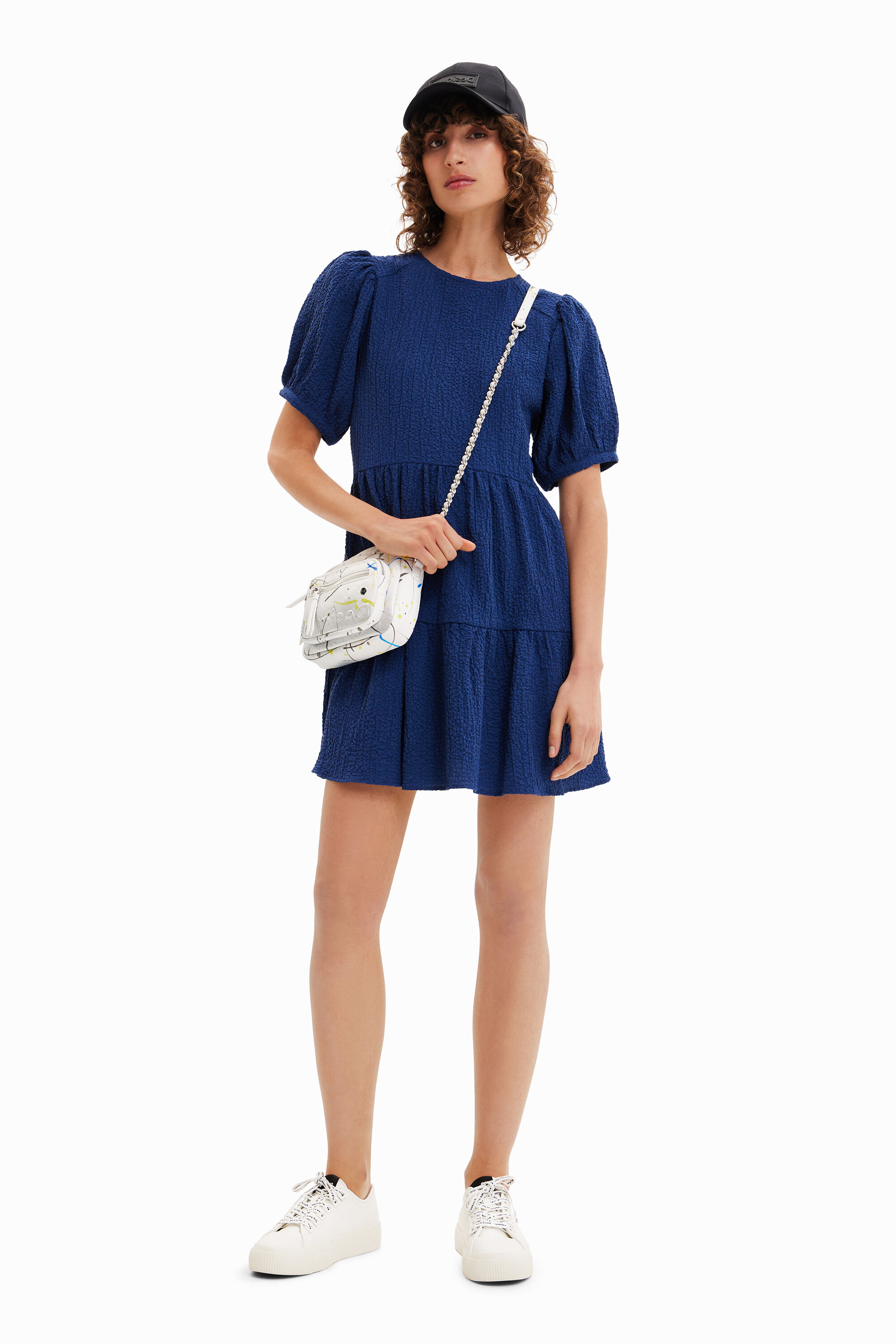 Robe courte texturée