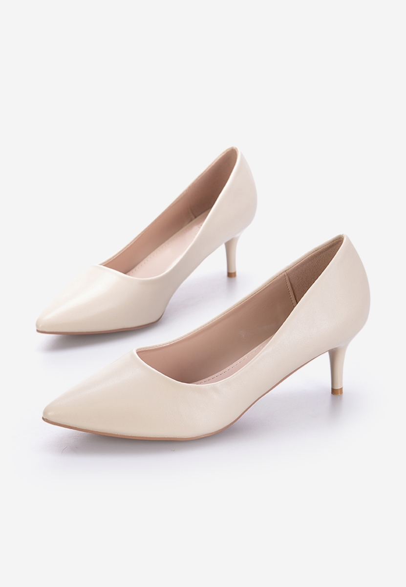 Chaussures à talon fin beige Modena