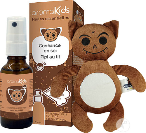 Aromakids Kit Teddy Huiles Essentielles Confiance En Soi Pipi Au Lit Spray 30ml + Peluche