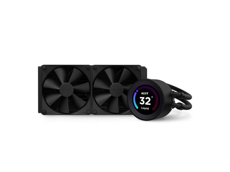 NZXT Wasserkühlung Kraken Elite 240 Schwarz Wasserkühler für Intel und AMD Prozessorsockel mit LCD-Anzeige