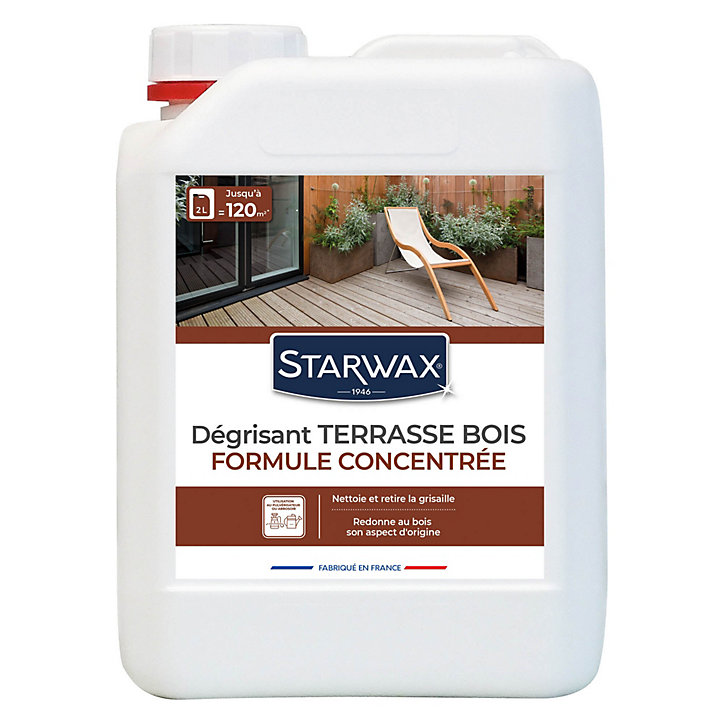 Dégrisant concentré terrasses bois Starwax 2L