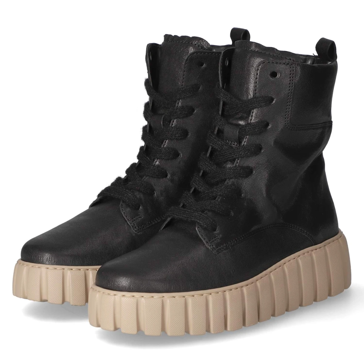 GaborSchnürstiefeletten - schwarz (Micro)