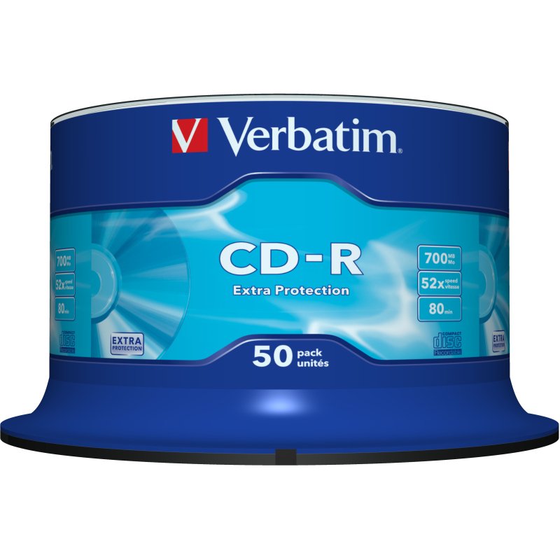 Verbatim CD-R Extra Protection 700 Mo 52x 50 pièce(s)