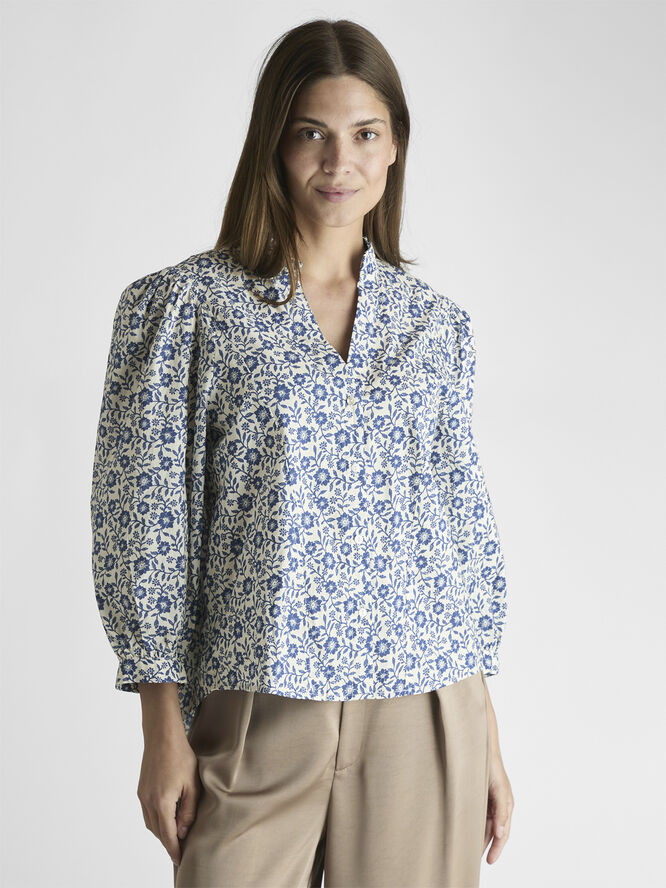 Neo Noir Balza Floral Blouse Blue