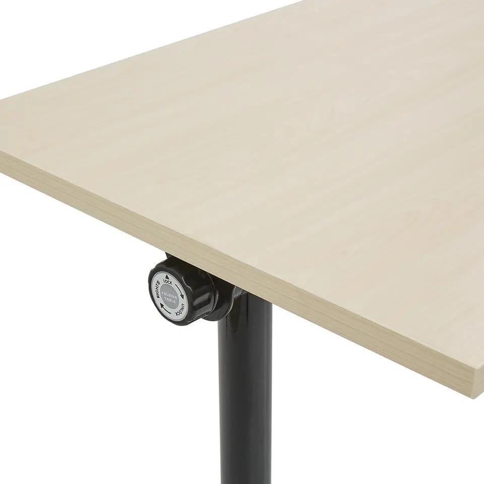 CAVI - Inklapbaar bureau - Lichthout/Zwart - 160 x 60 cm - Staal