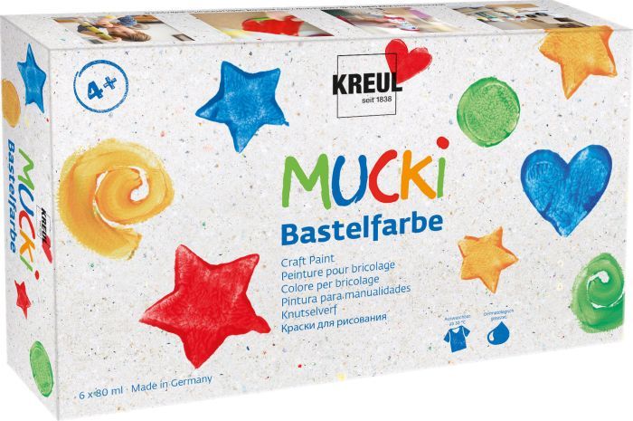 Bastelfarbe MUCKI 6-er Set
