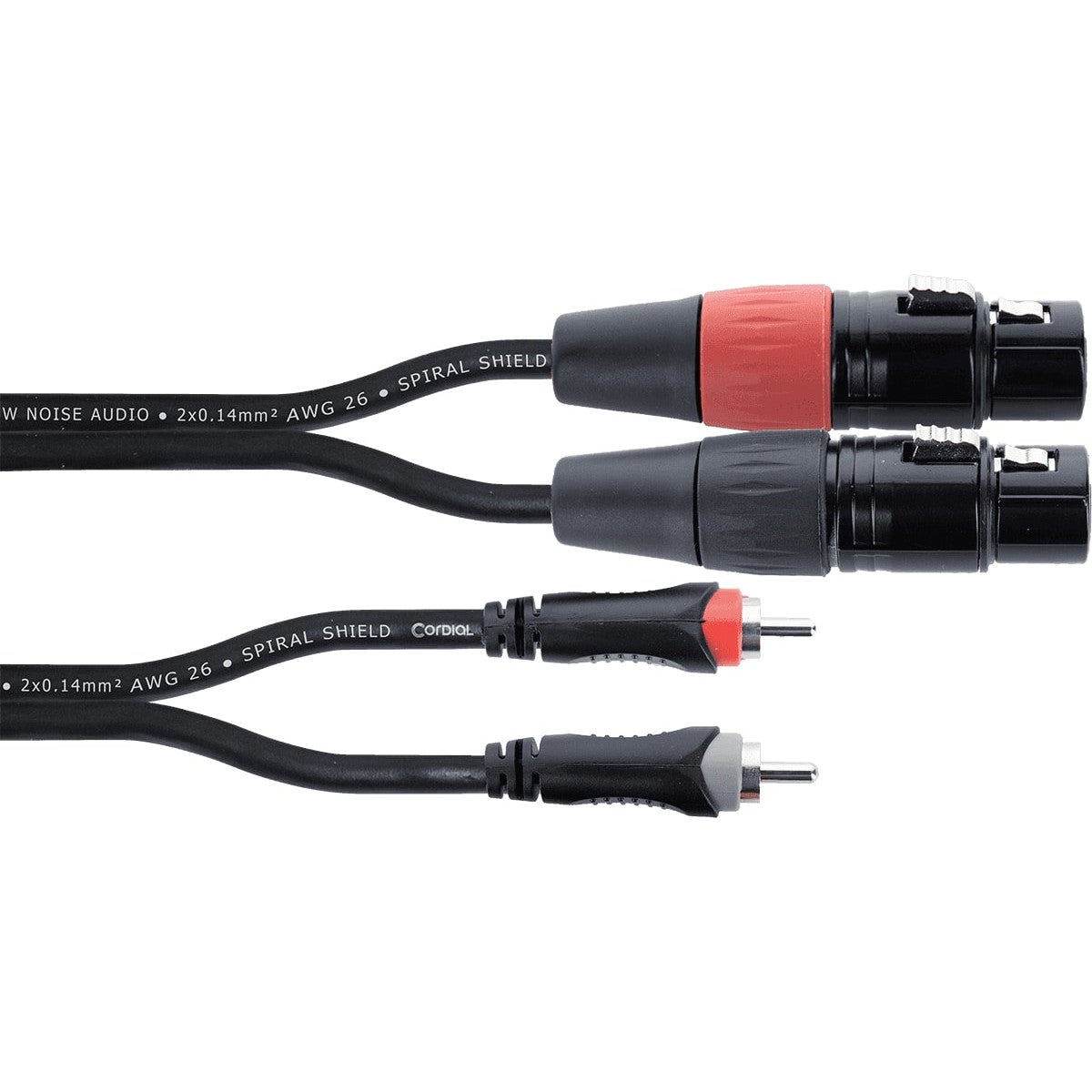 Cordial EU3FC Elements verloopkabel 2x XLR female - 2x RCA 3m