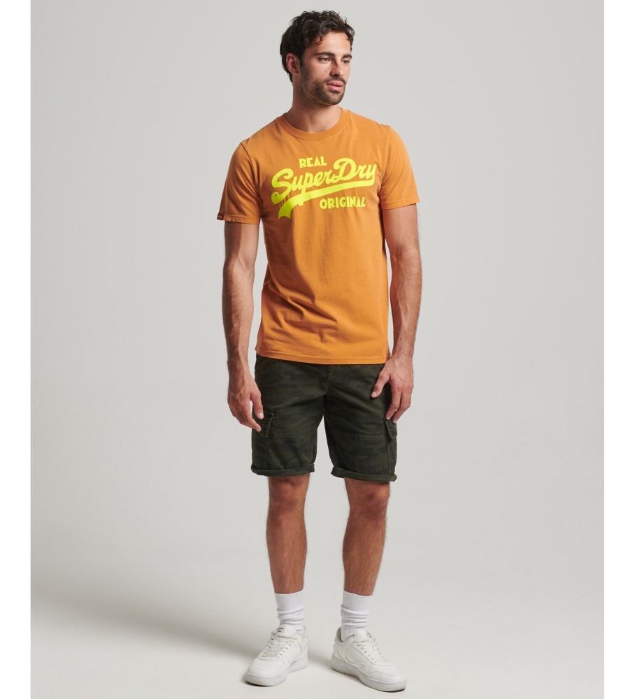 Camiseta Superdry Vintage Logo Floral Laranja