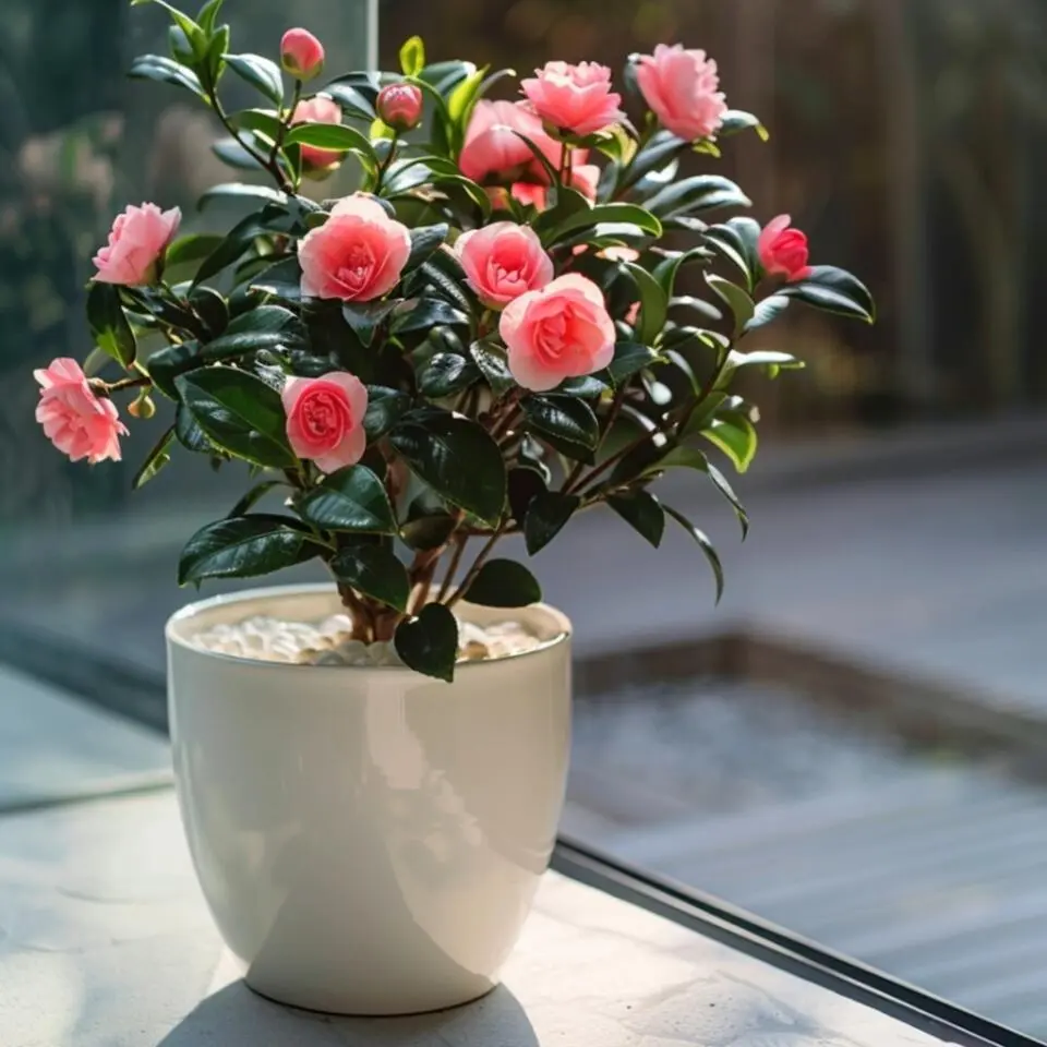 Japanse Roos - Camellia japonica 'Dr. King' - Hoogte 50-60cm - ⌀15cm