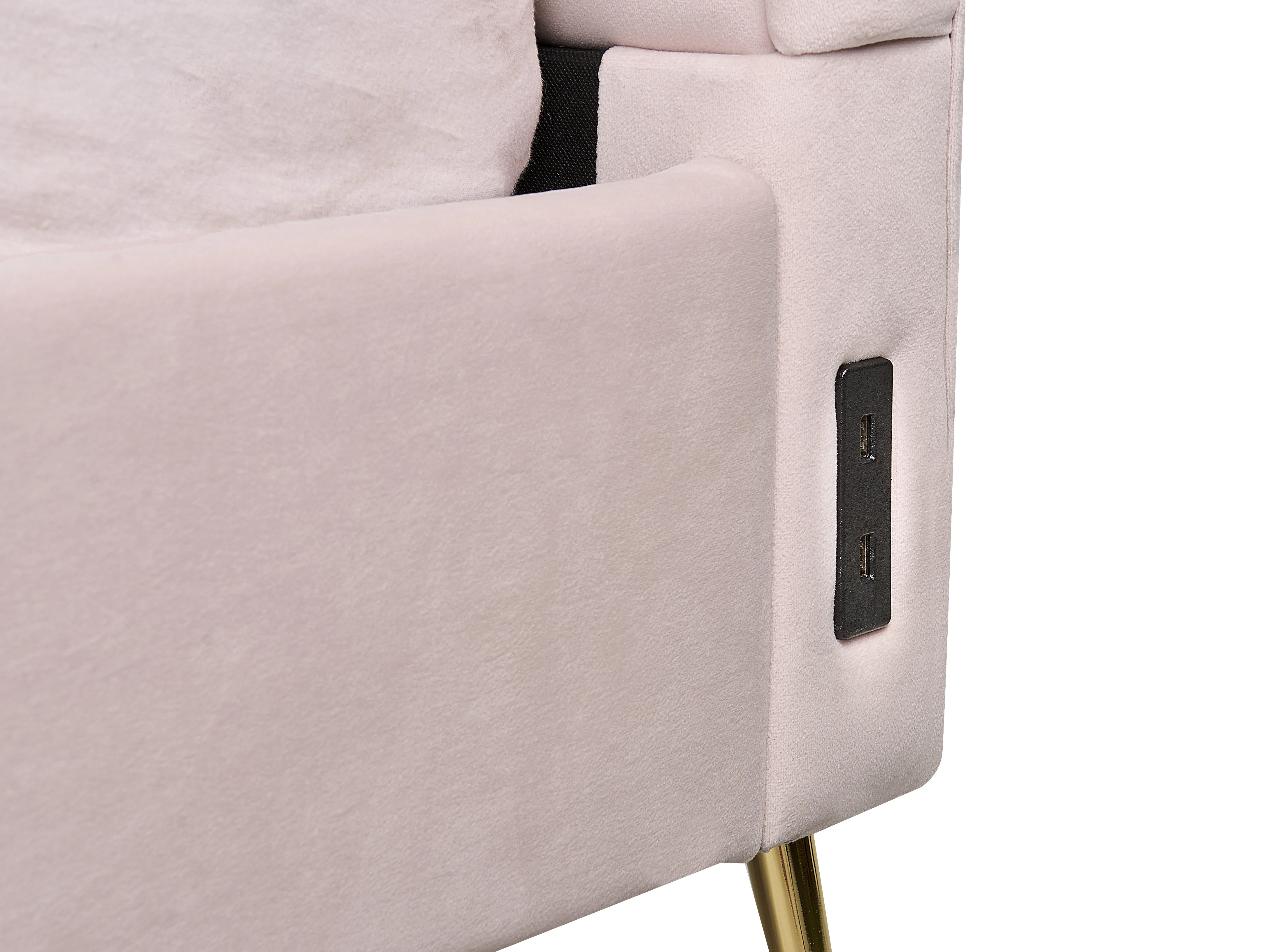 Bed Fluweel MIRIBEL 140 x 200 cm Pastelroze