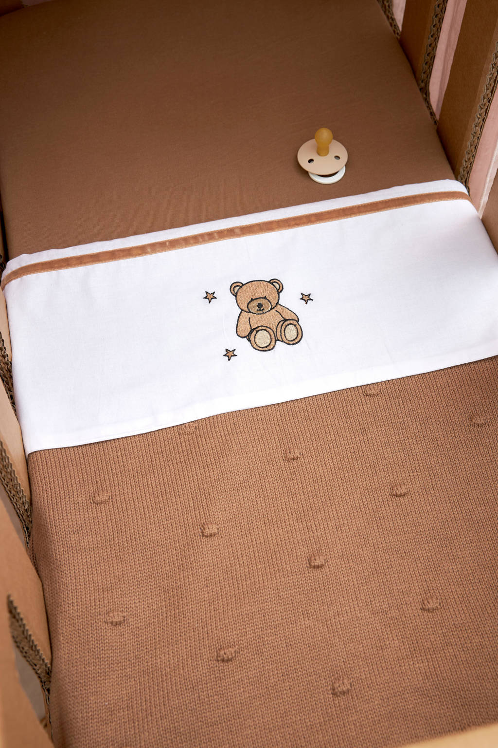 katoenen jersey wieg hoeslaken 40x80/90 cm Toffee