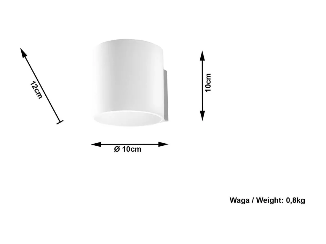 Sollux 1 Applique Murale Light Up Down Blanc, G9