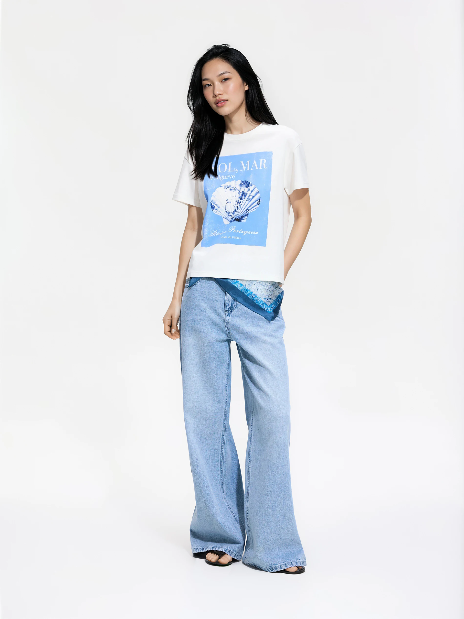 T-Shirt aus Baumwolle mit Aufdruck