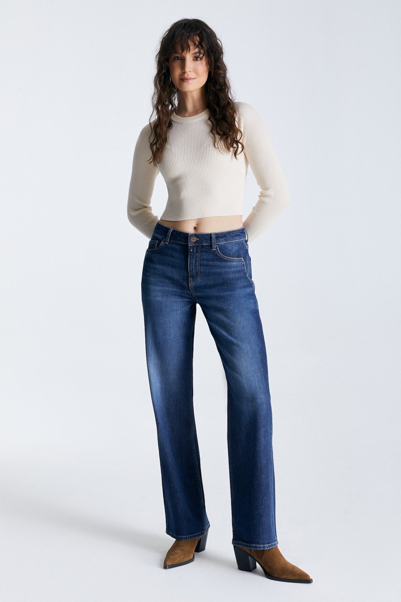 COJ Denim - Nova Mid Waist Jeans - Dark Blue