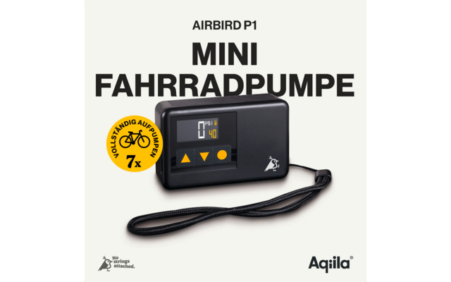 Aqiila Airbird P1 Smart tragbarer Kompressor mit integrierter LED Leuchte 1000 mAh