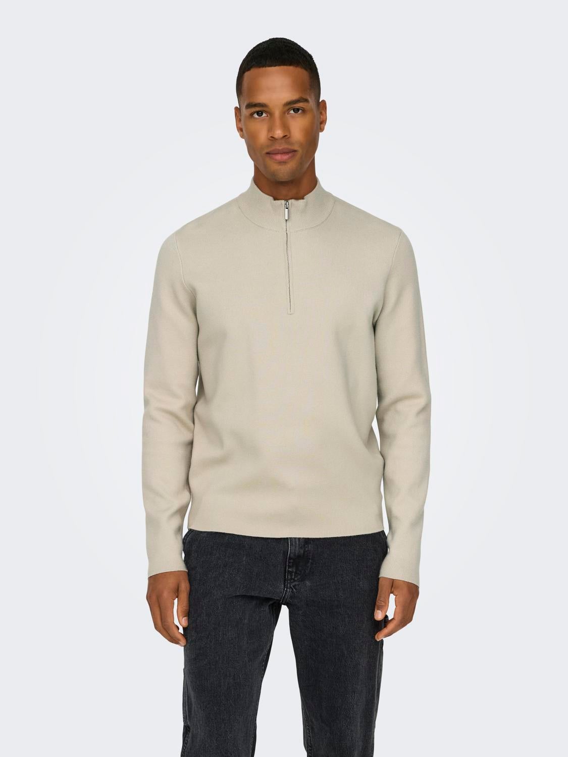 ONSCOOPER Pullover Silver Lining