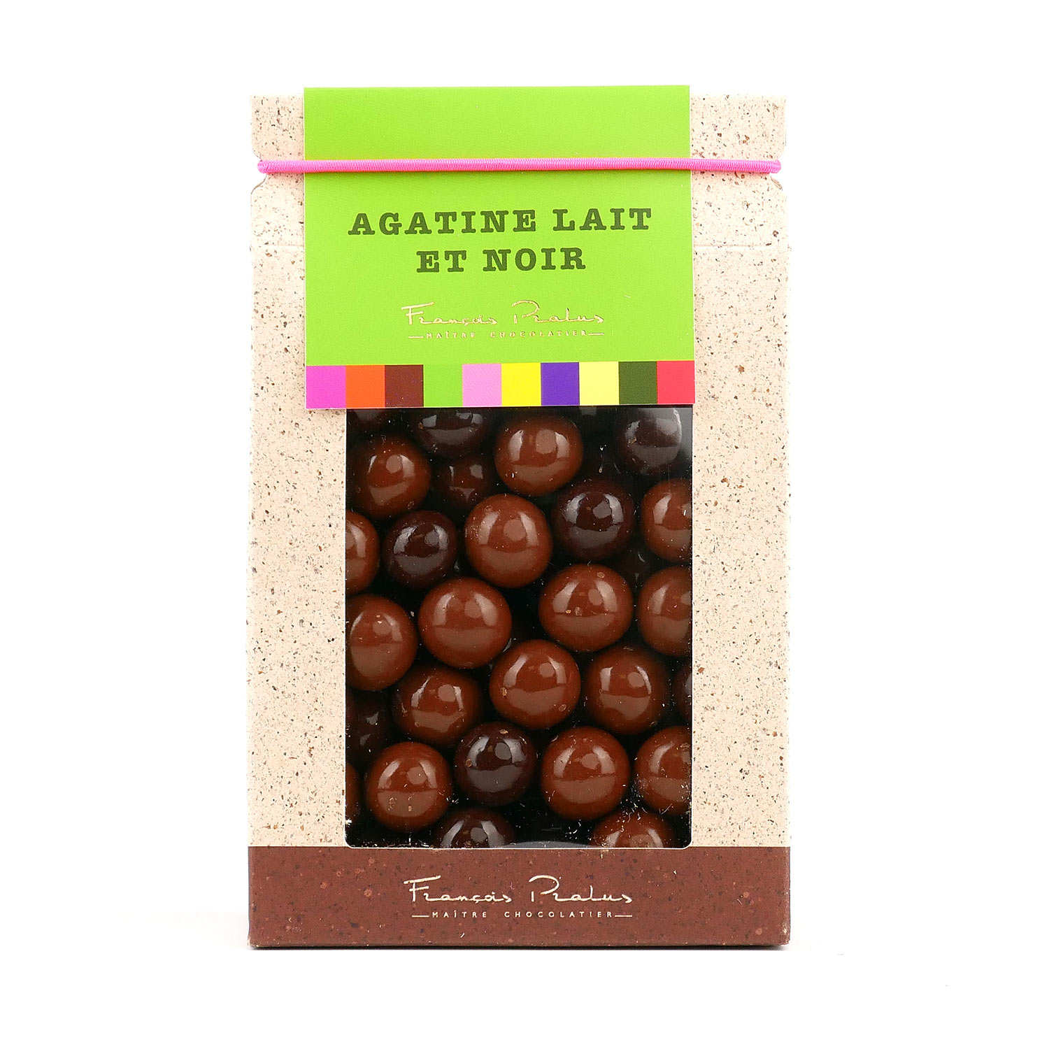 Agatines - Perles de maïs enrobées de chocolat au lait et noir