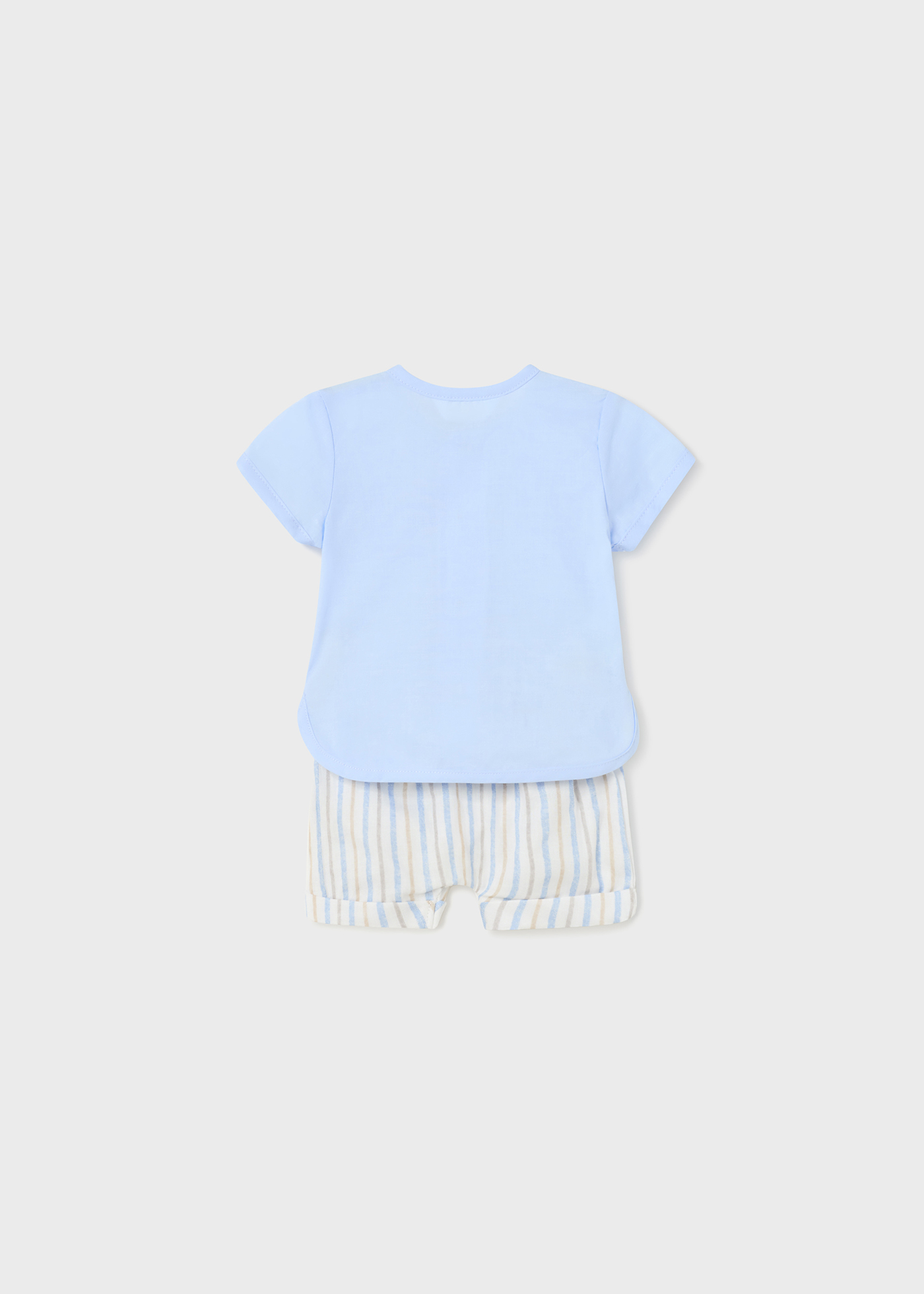 Conjunto de 2 peças em algodão sustentável para recém-nascidos.