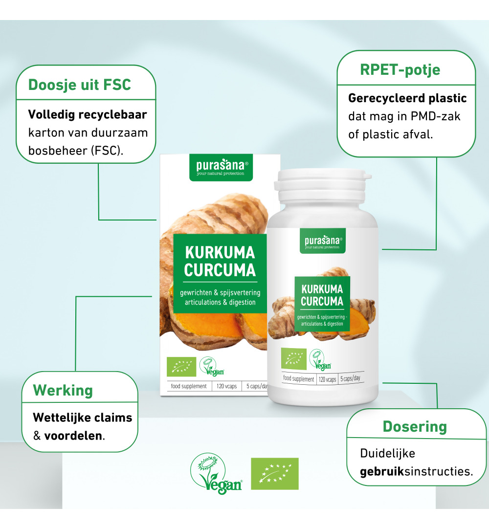 Purasana Curcuma Vegan Bio (120 vega capsules)