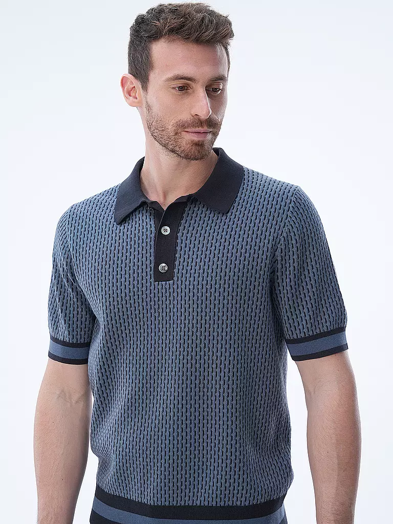 CHE Poloshirt COSMO GEO QUINN blau