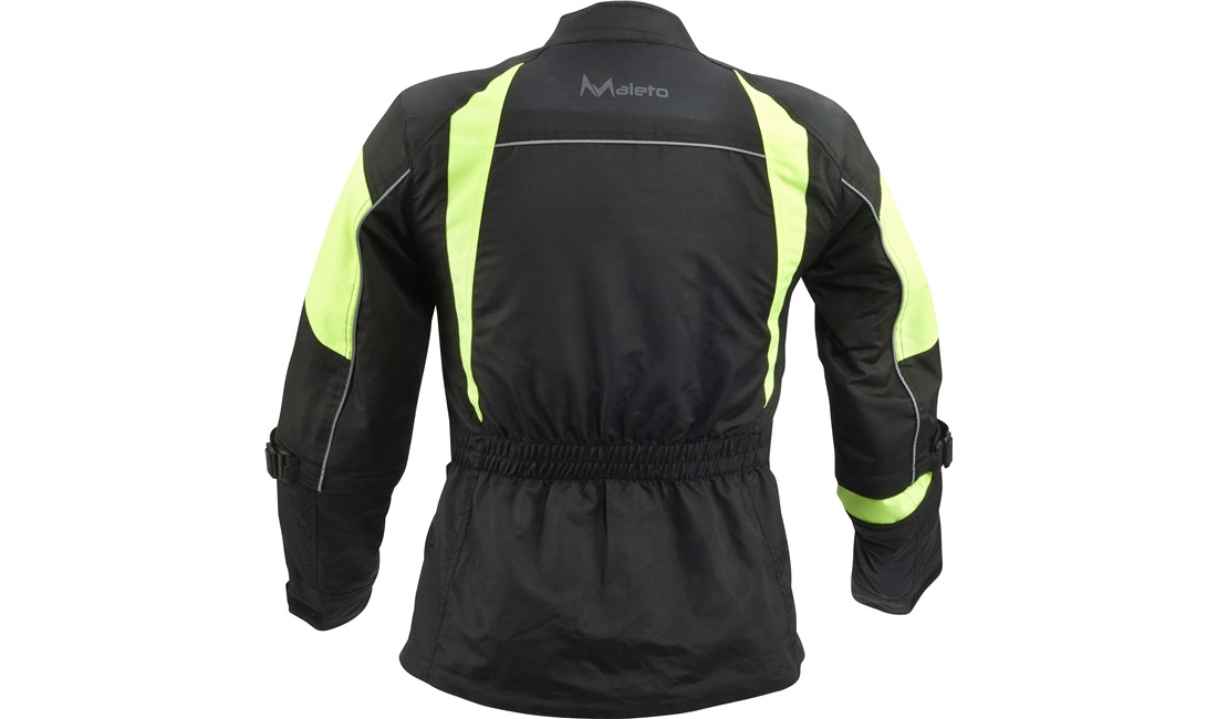 Maleto Børne MC jakke sort/gul str. L/152cm