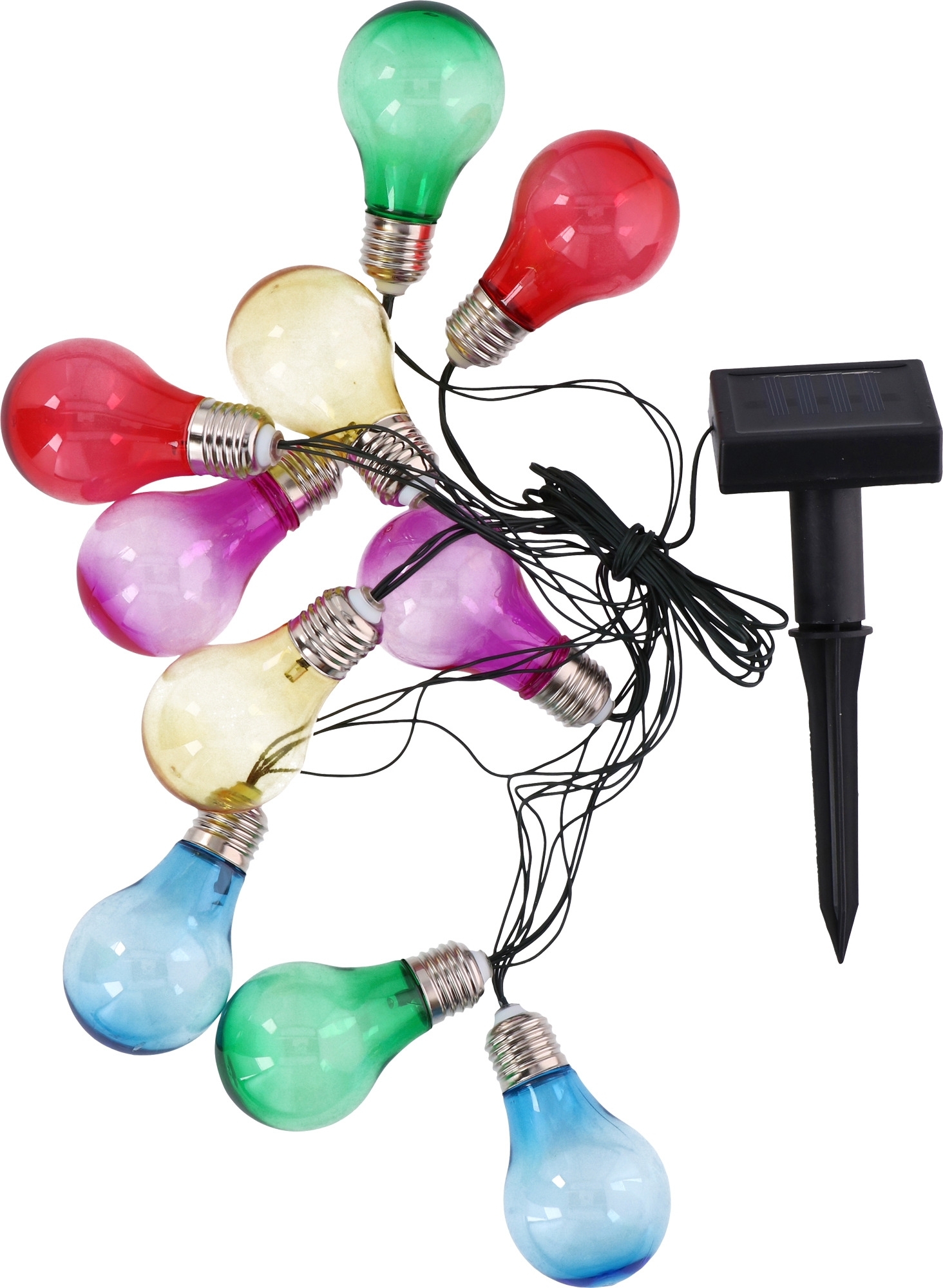 Grundig Solar-Lichterkette LED mit 10 Birnen bunt