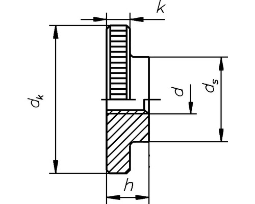 Kartelmoer DIN 476 vlak M3 verzinkt, 50 stuks