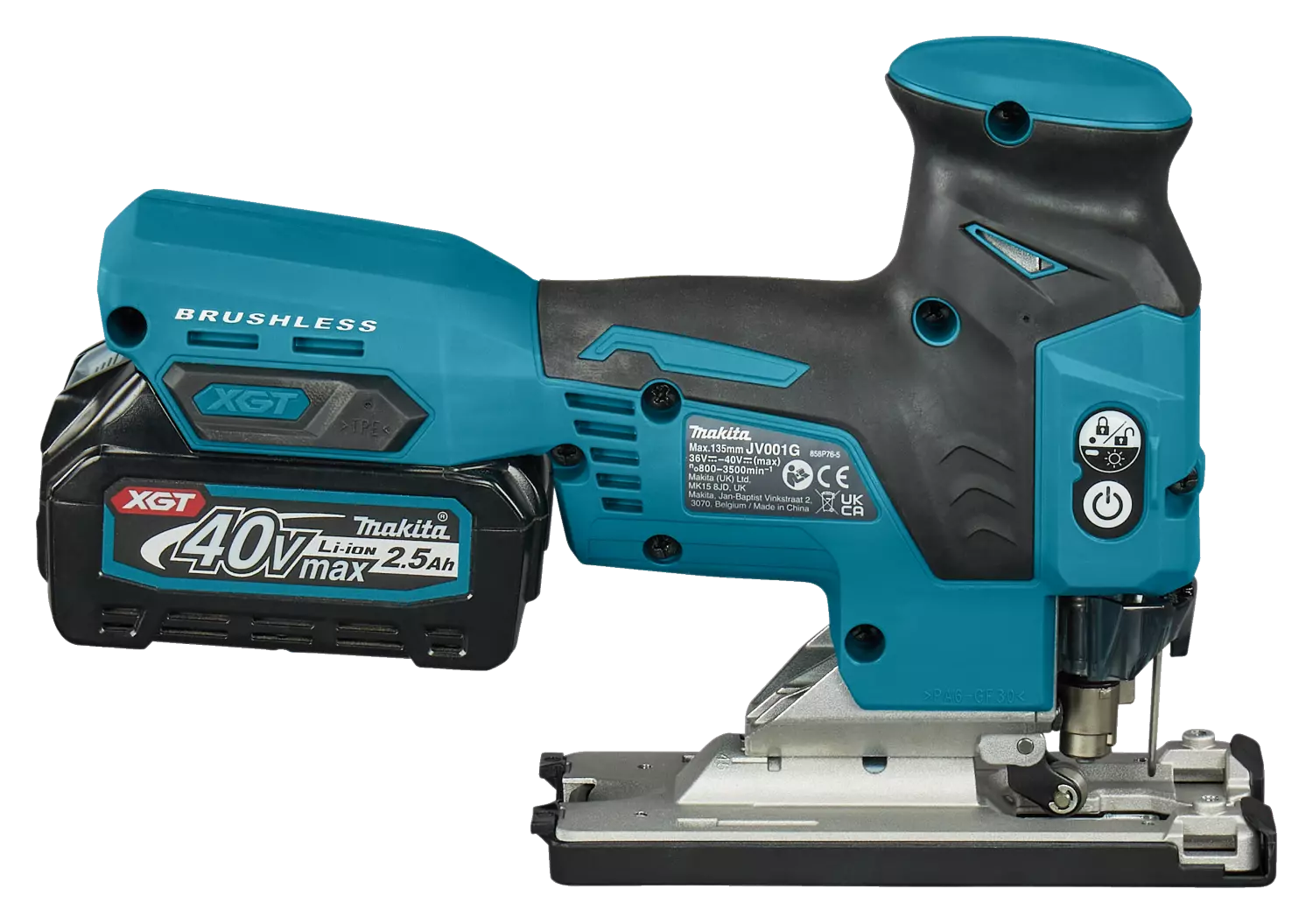 Makita JV001GD201 XGT 40V Max Li-ion accu decoupeerzaag Set in Mbox - Ergonomische greep