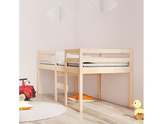 VIDAXL - Lit haut 75x190 cm bois de pin massif