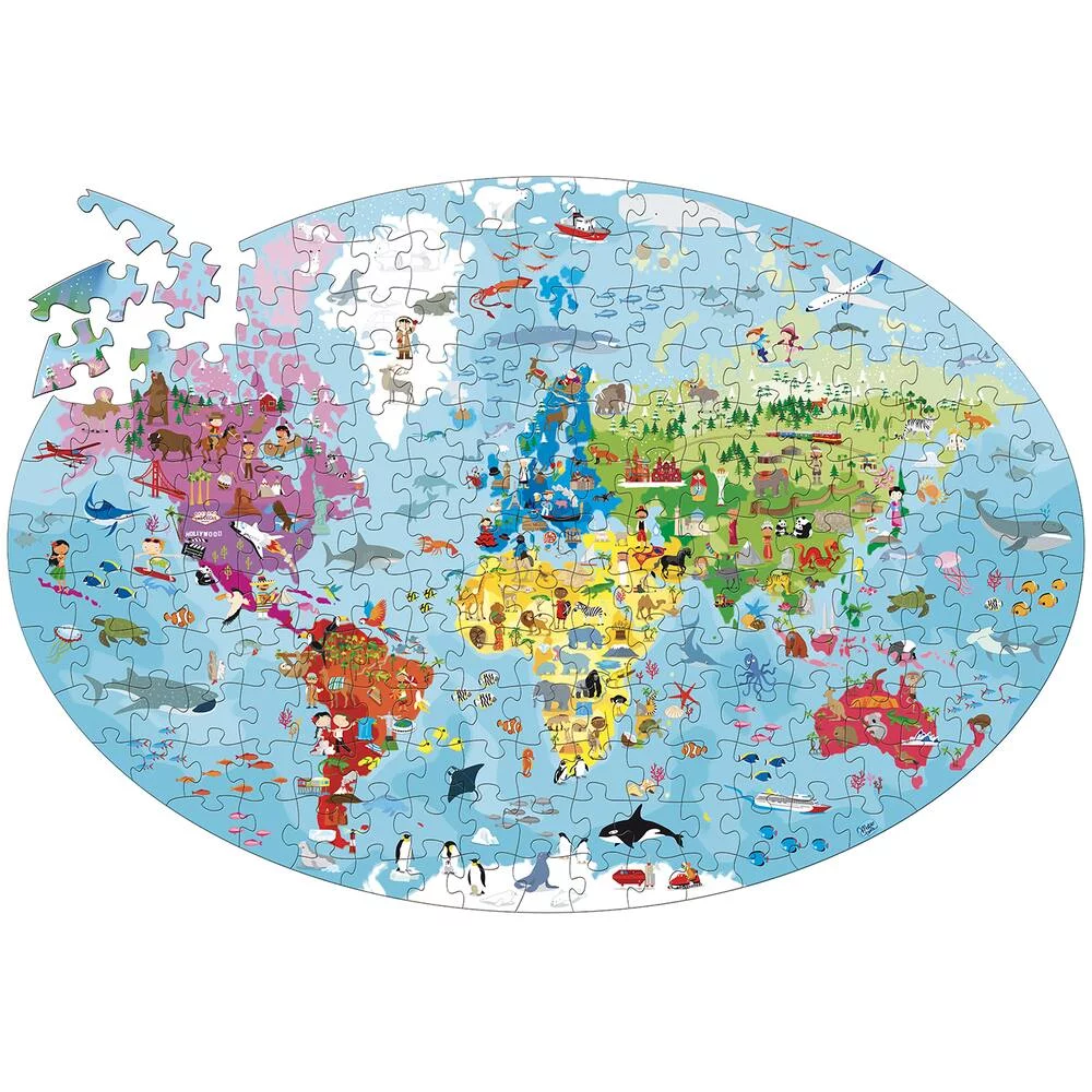 PUZZLE LA TERRE VOYAGE DECOUVRE EXPLORE 205 PIECES
