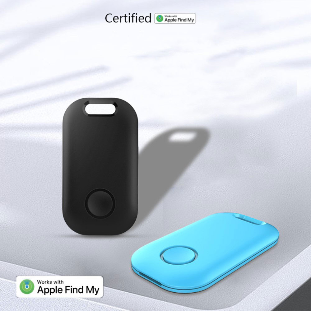 Bluetooth Keyfinder Smart Tracker Tag für iOS mit Apple Find My Network (mit Batterie CR2032) - Schwarz