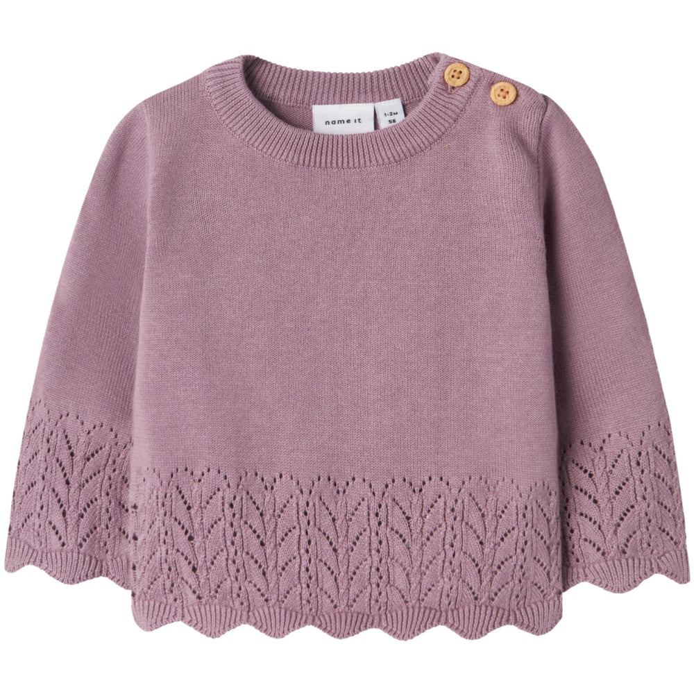 Køb Name It Elderberry Timie Strik Bluse