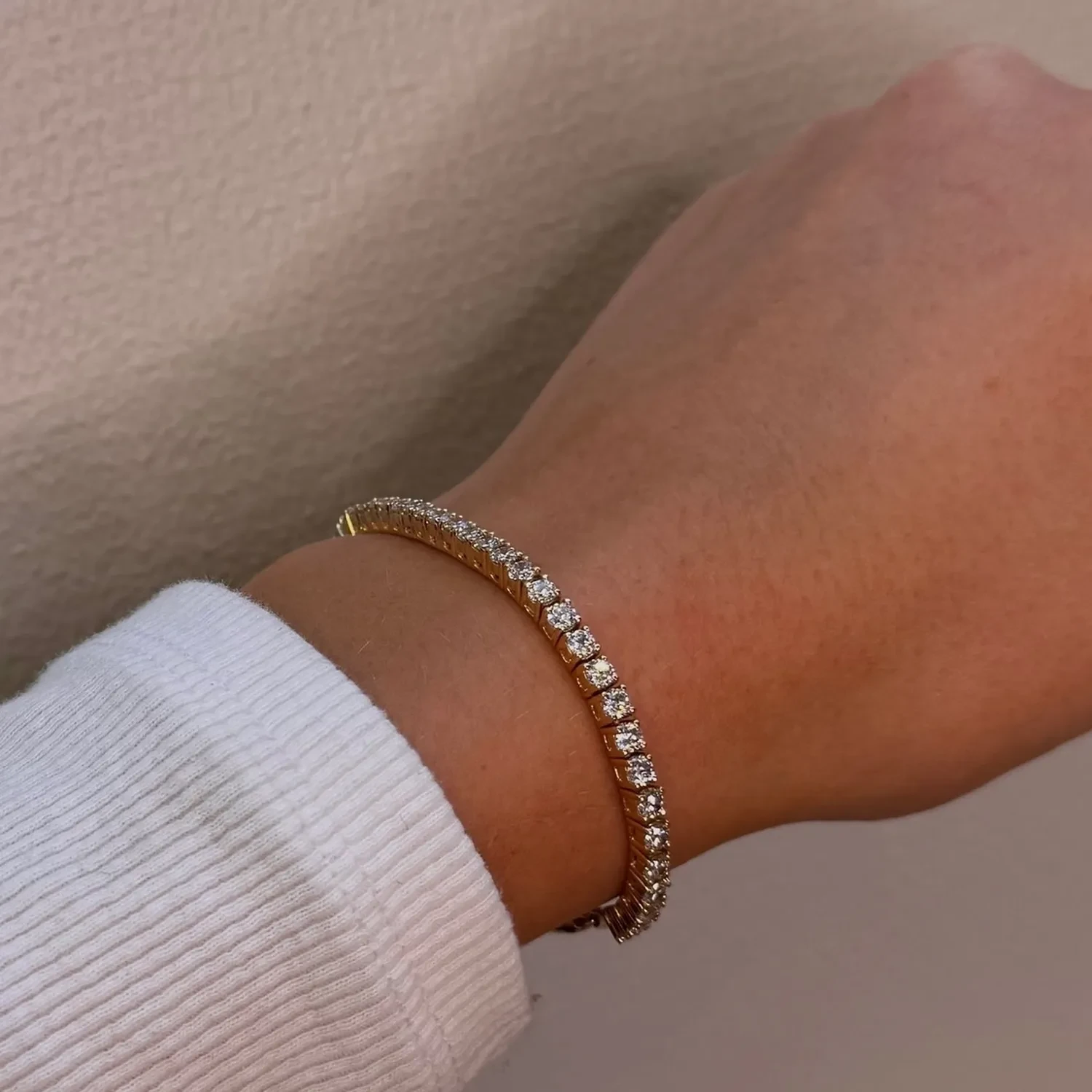 Mads Z Tennis Armbånd 8 kt. Guld 3357005