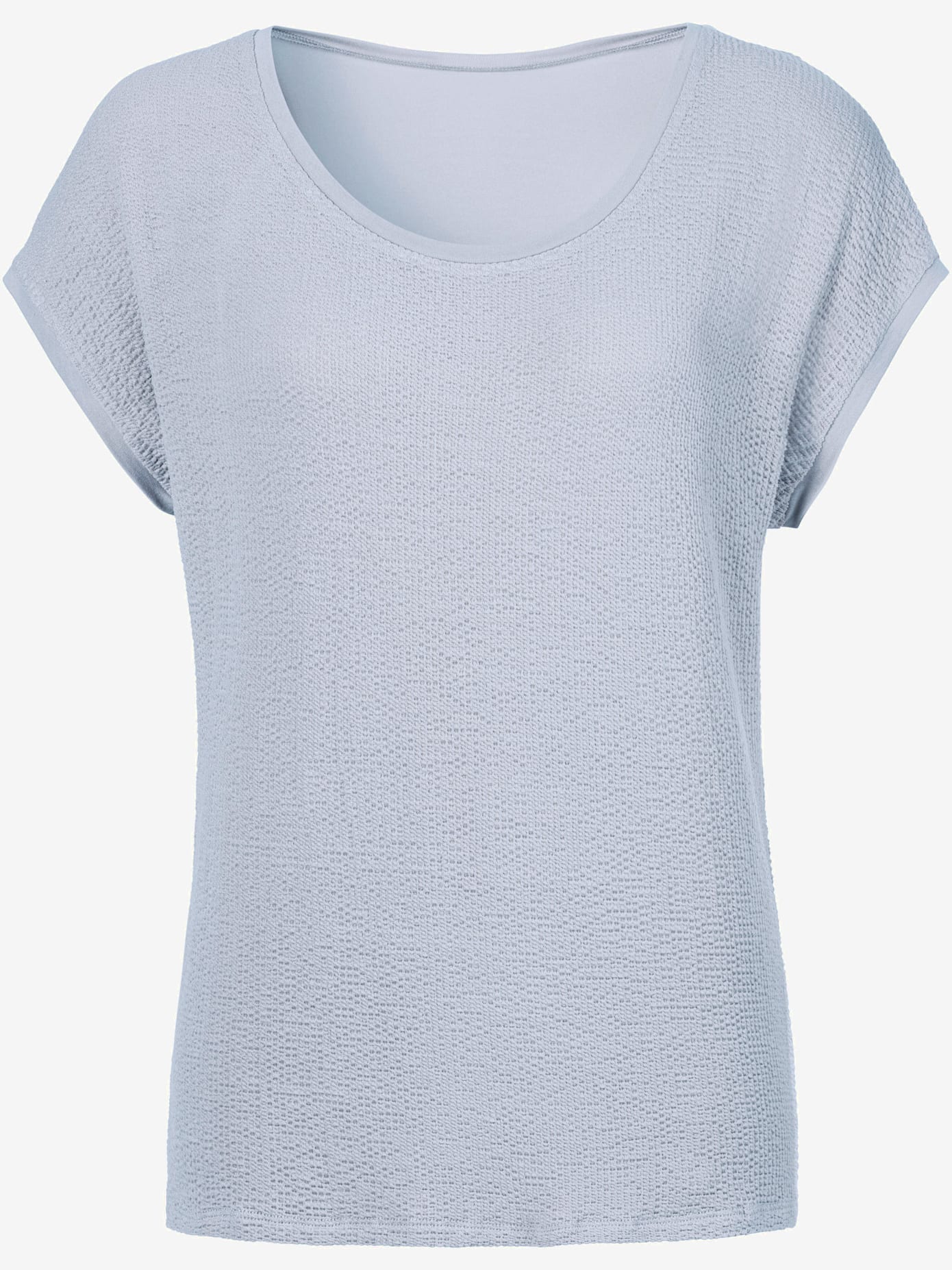 T-shirt mélange de matières extensible en viscose agréable