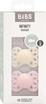 BIBS Infinity Smokk 2-pack Str. 2 Symmetrical, Ivory/Blossom