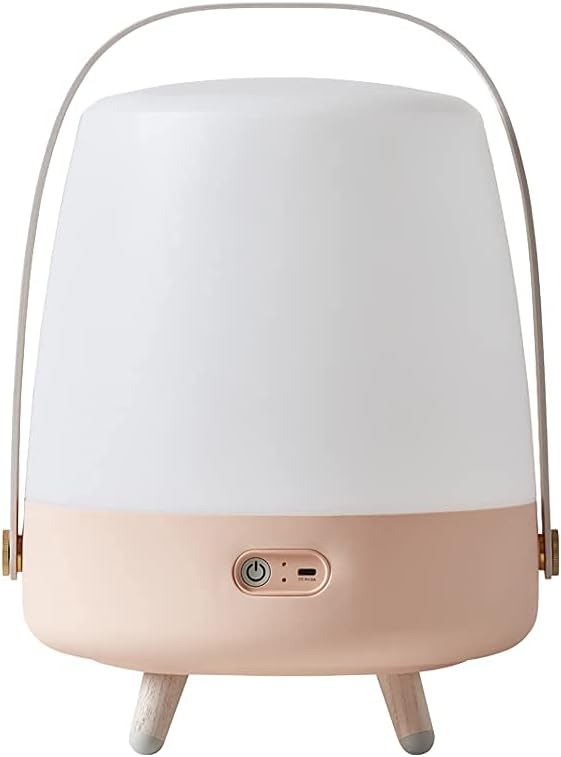 Kooduu Lite-Up Play - Design LED-Licht und Bluetooth-Lautsprecher Innovatives Licht-Objekt mit Zusatznutzen - Beleuchtung, Bluetooth-Speaker & Dekoration durch Dänisches Design - 29x40cm - Light Rose