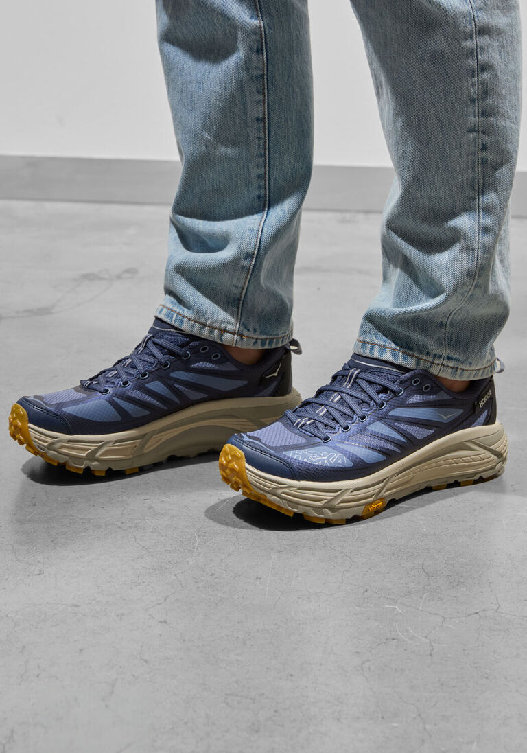 blauwe hoka lage sneakers mafate speed 2