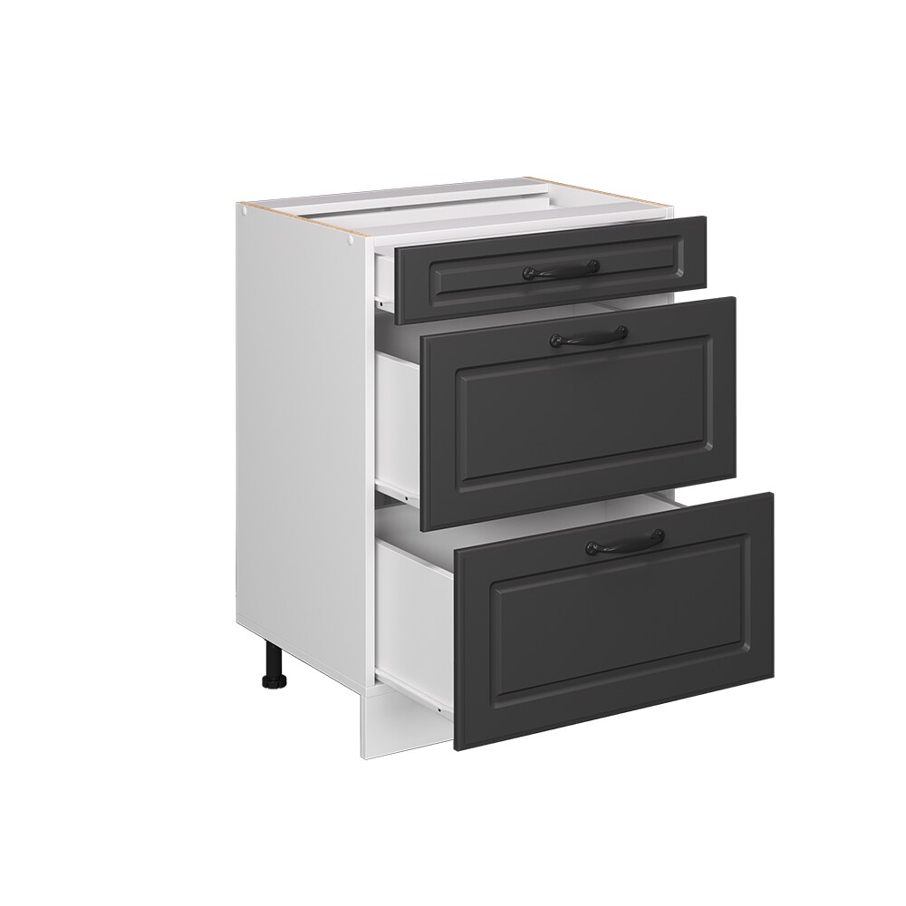 Vicco Schubladenunterschrank Küchenschrank Küchenzeile R-Line Landhaus 60 cm Weiß Anthrazit Schublade