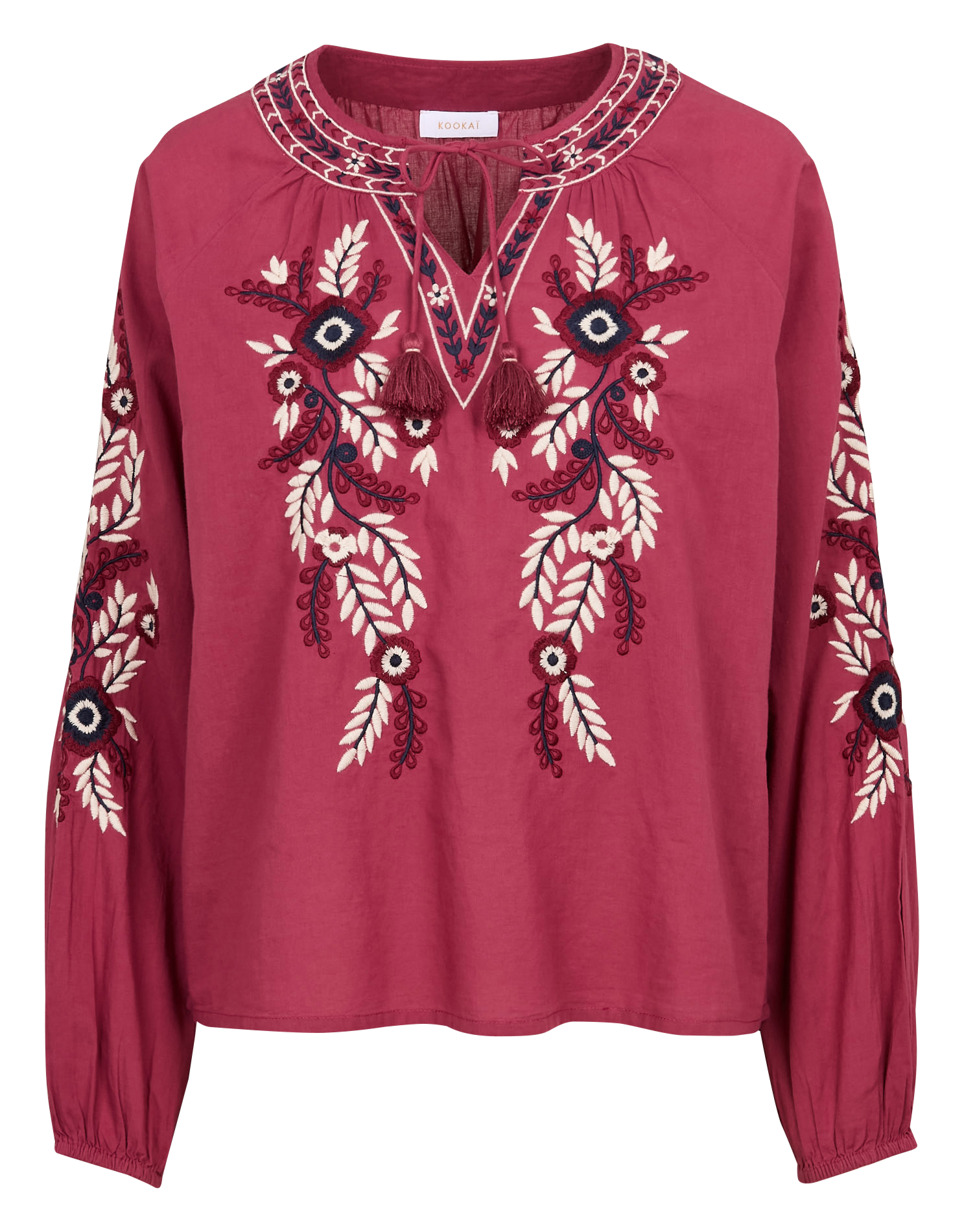 HANNAH - Blouse brodée en coton | Rose