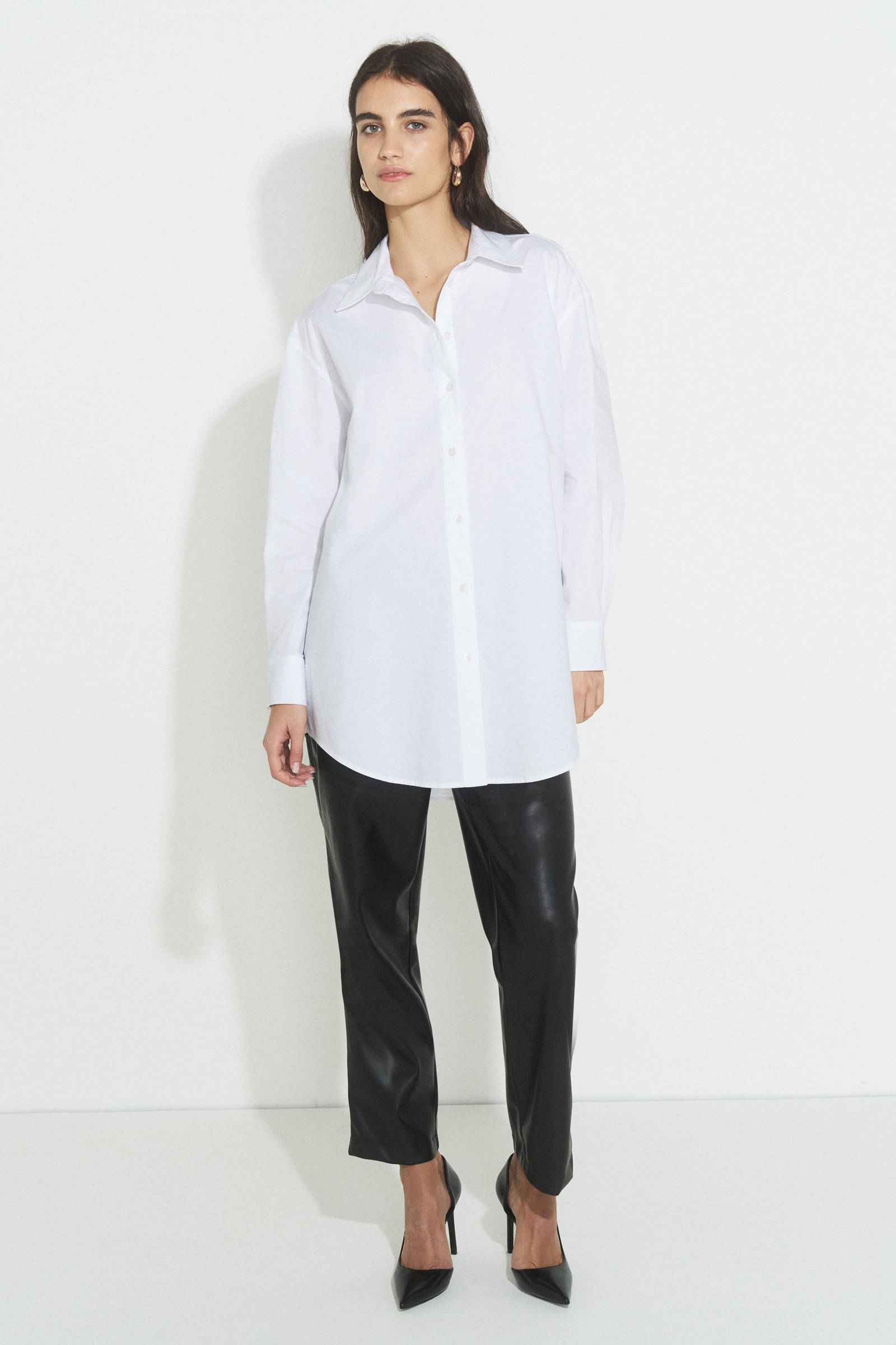 Ruby oversized poplin blouse wit