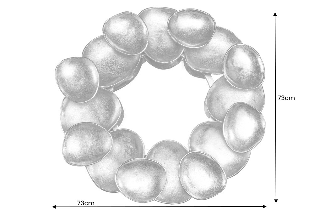 Design Spiegel VARIATION L 73cm gold aus Metall Handarbeit