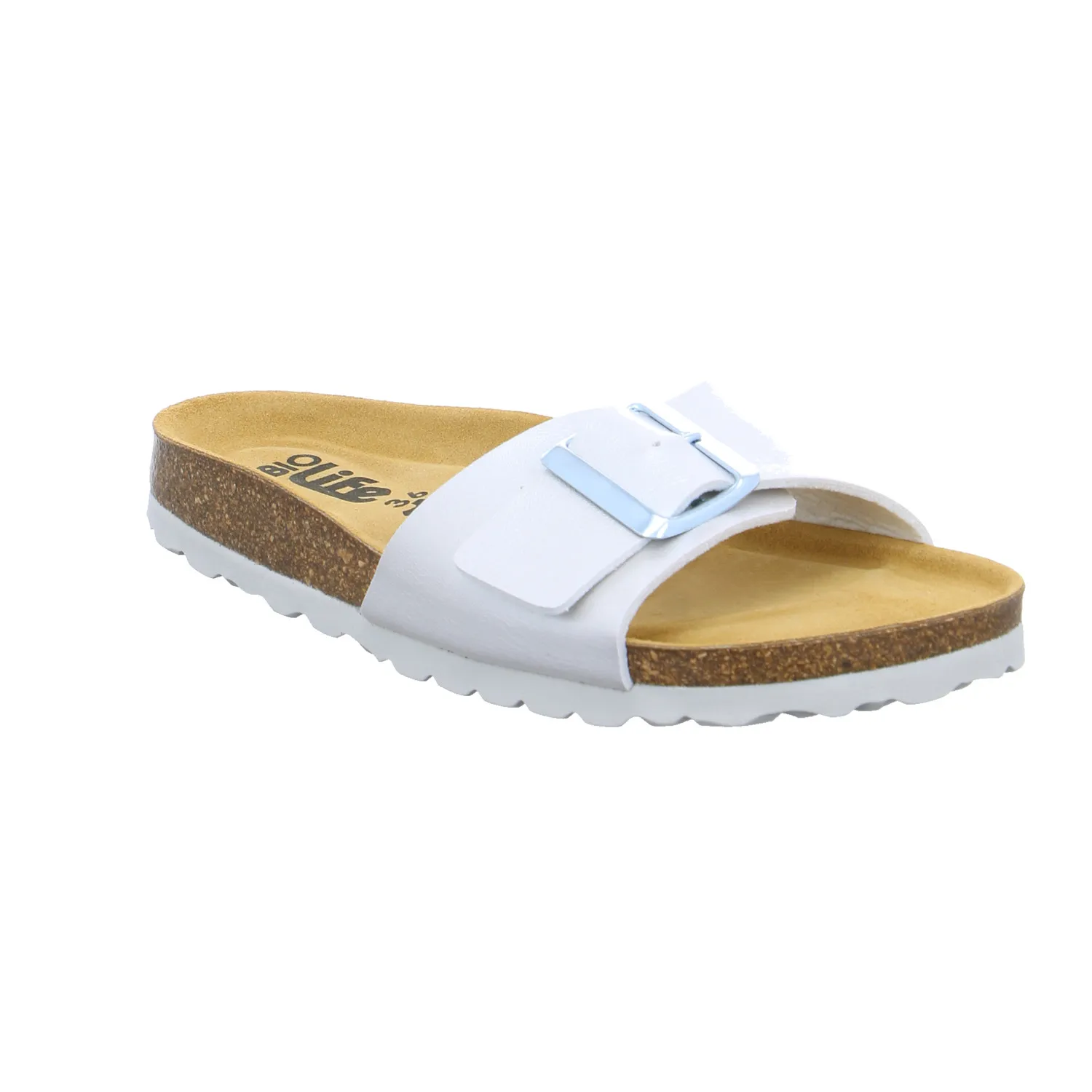 BIOLife Bio-Fussbett Offwhite Lederimitat  mit Lederfussbett